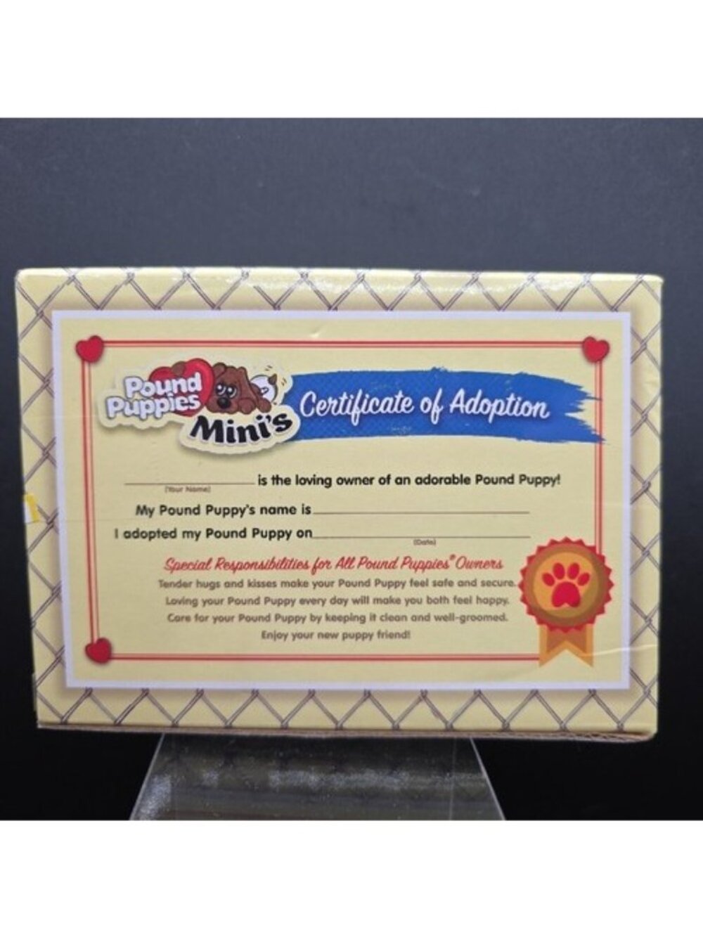 Pound Puppies Minis 2-Pack Plush Toys With Box New Puppy Adoption Certificate - Picture 4 of 4